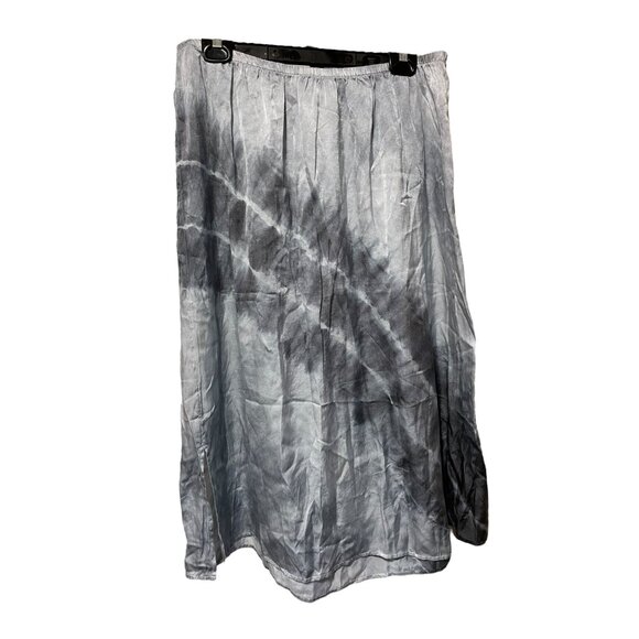 J. Jill Slate Blue gray Tie Dye Print Elastic Waist Skirt - Picture 1 of 4